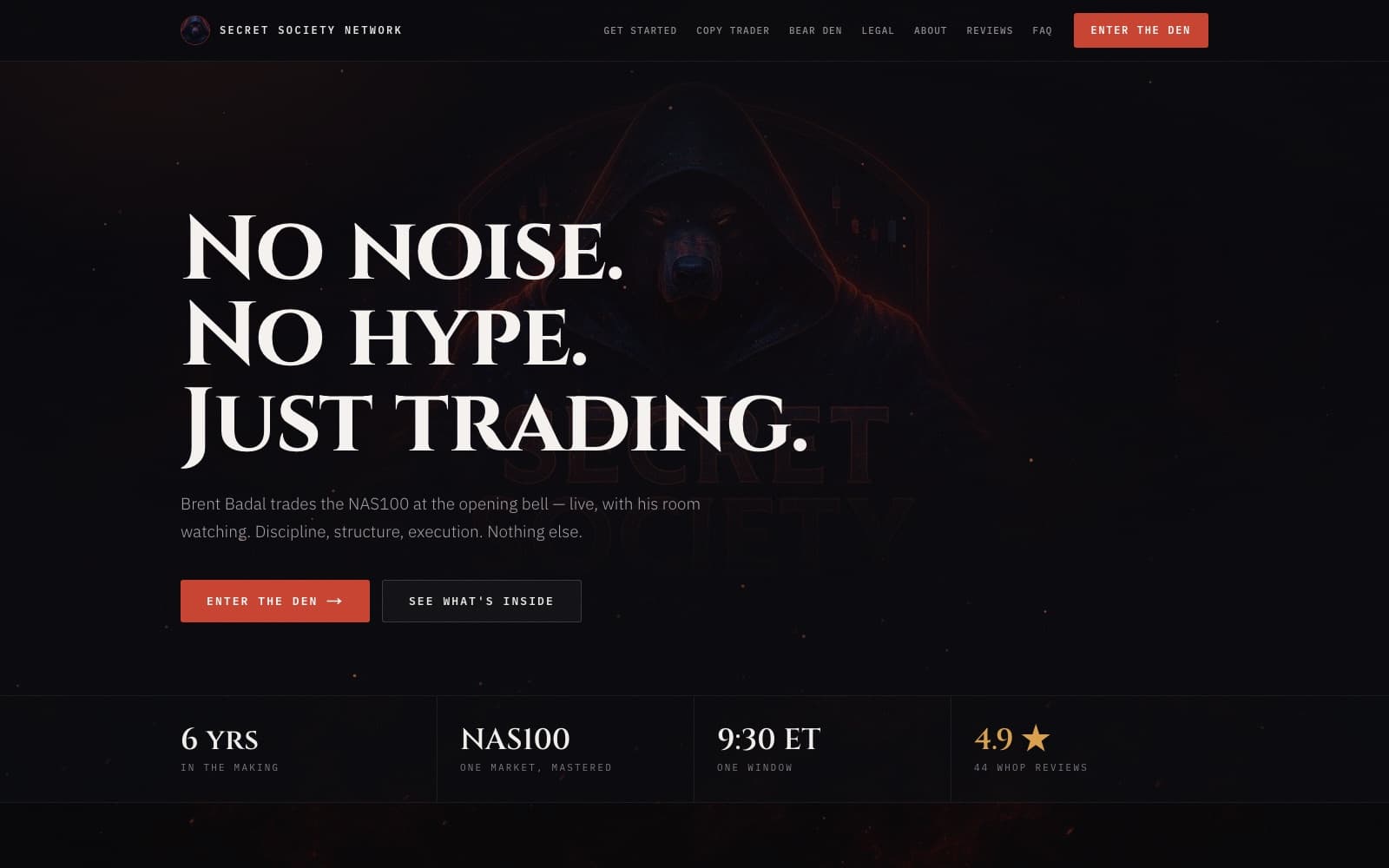 Secret Society Network — the live product